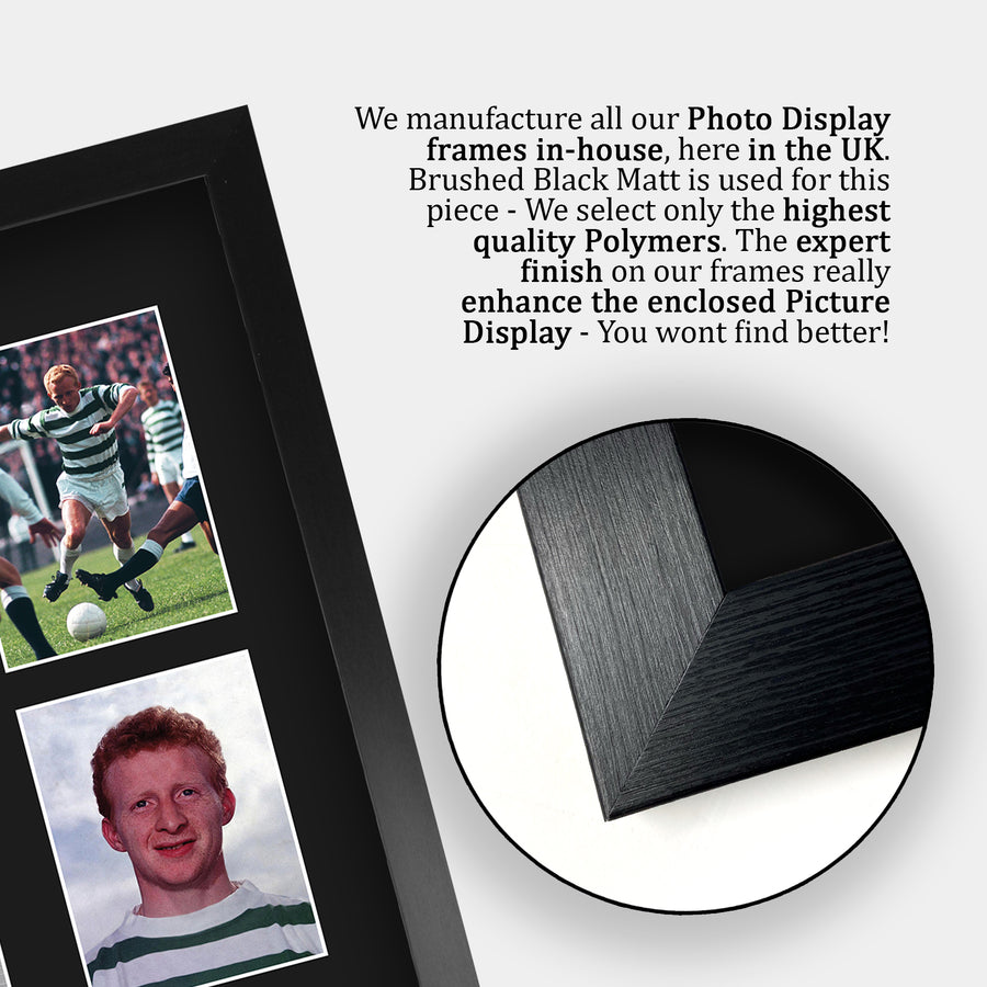 Close-up of the brushed black frame