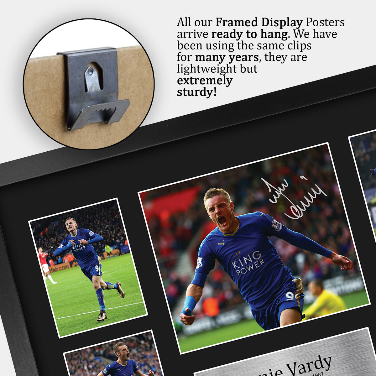 Jamie Vardy Foxes A3 framed print, view 5