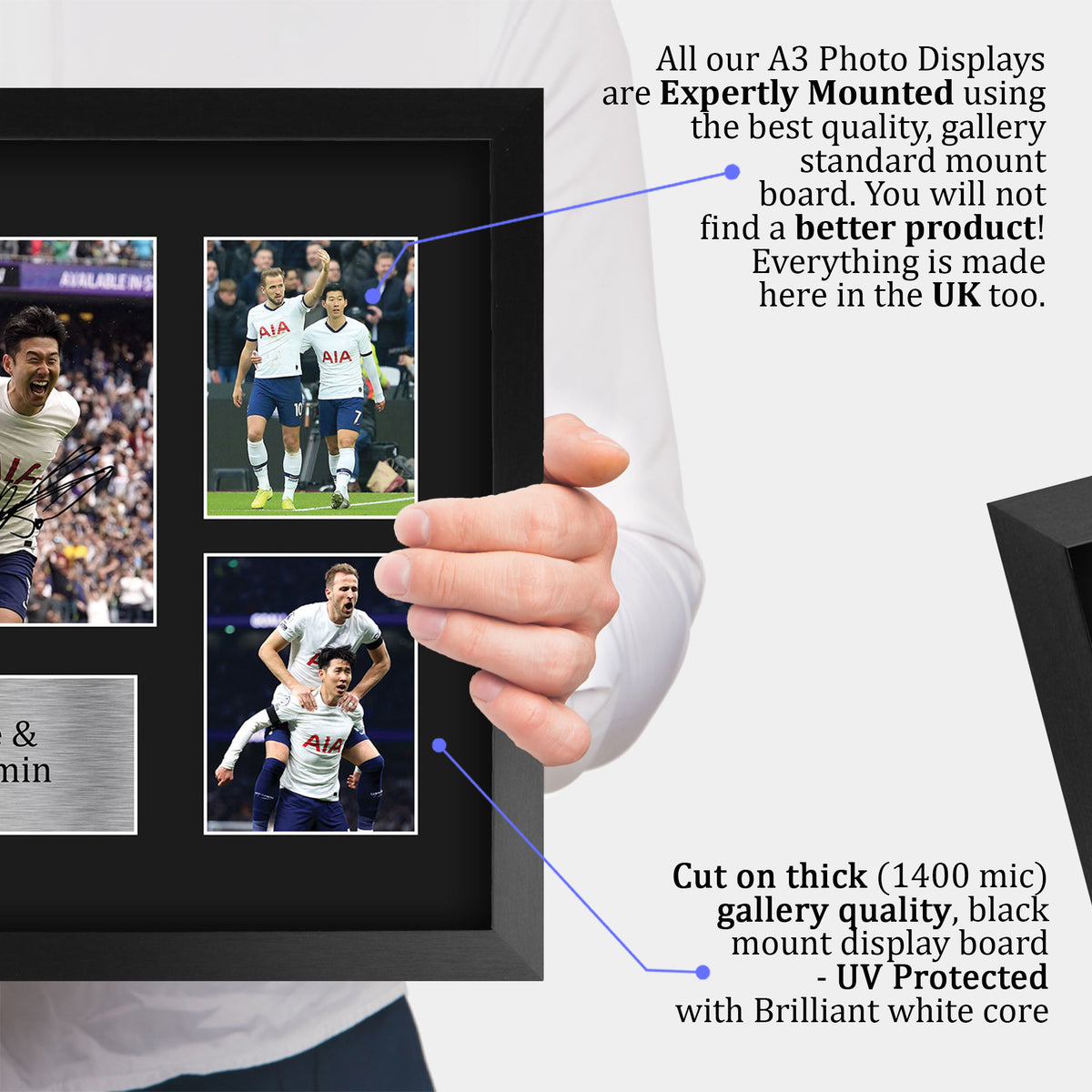 Harry Kane & Son Heung-min A3 framed print, view 4