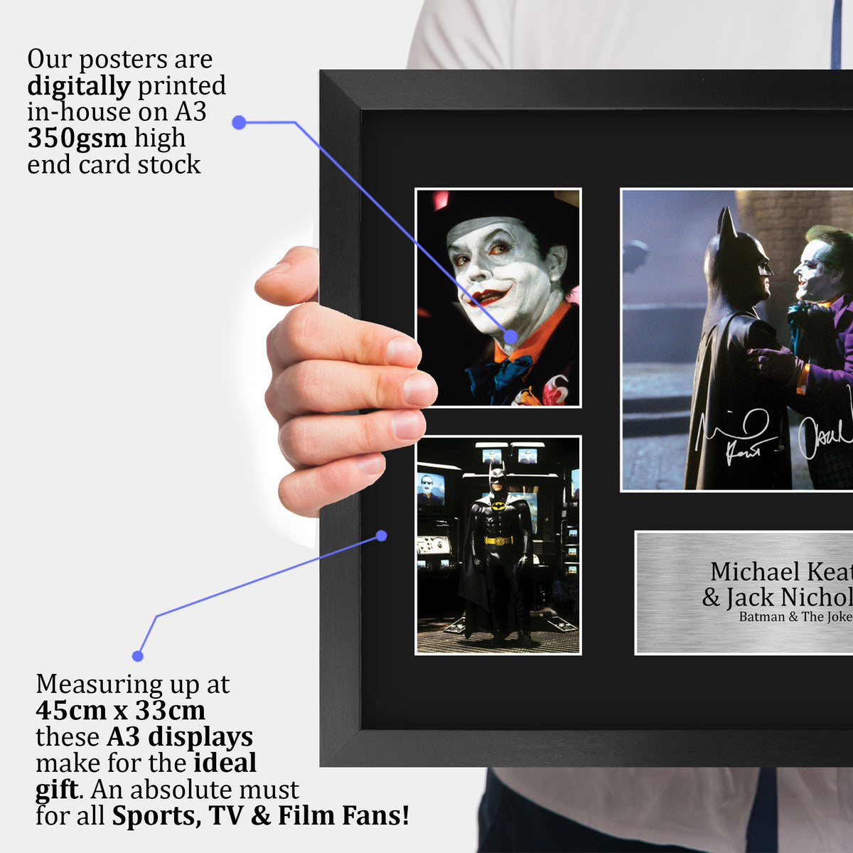 Michael Keaton & Jack Nicholson A3 framed print, view 3