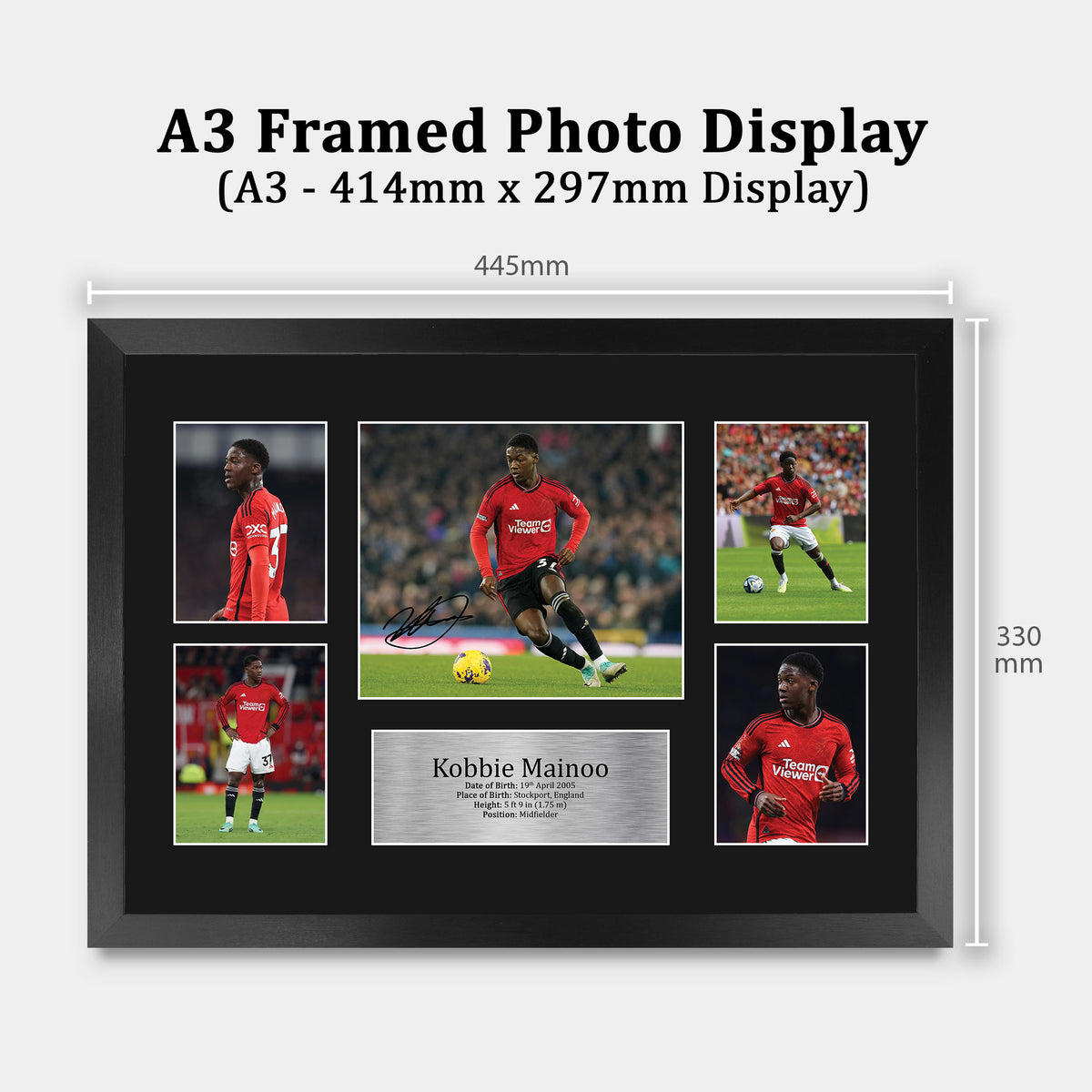Kobbie Mainoo A3 framed print, view 2