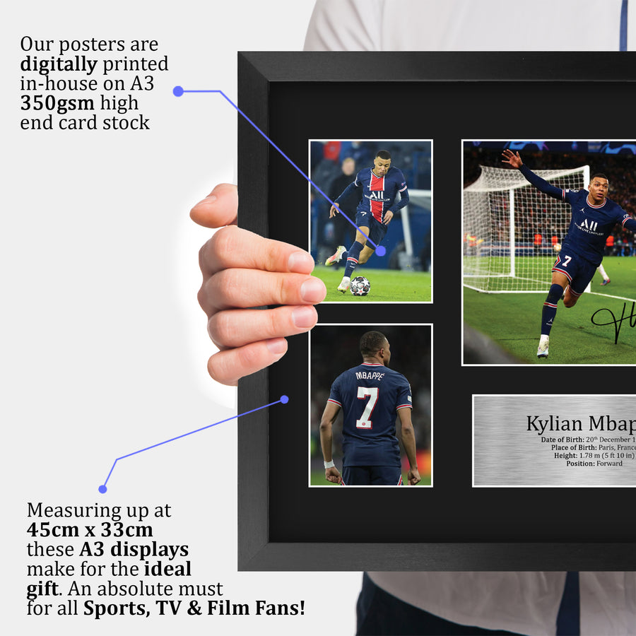 The framed print held up to show its size