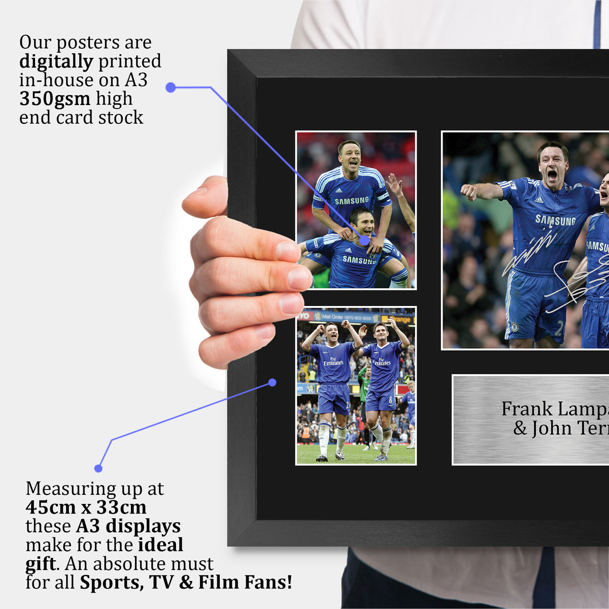 Lampard & Terry A3 framed print, view 3