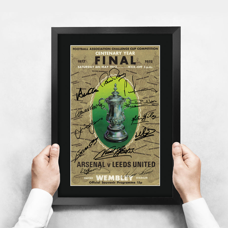 The framed print held up to show its size