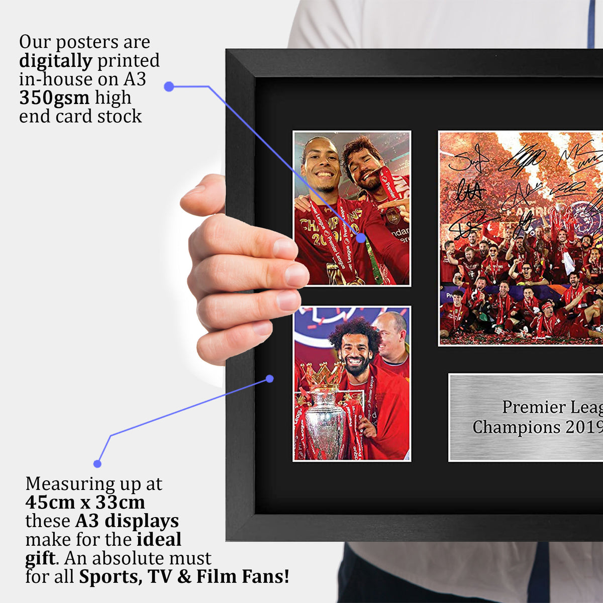 Premier League Champions 2019/2020 A3 framed print, view 3