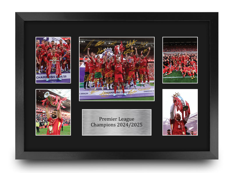 Liverpool 2025 Champions Gift Premier League Season 24-25 Winners A3 Framed Print