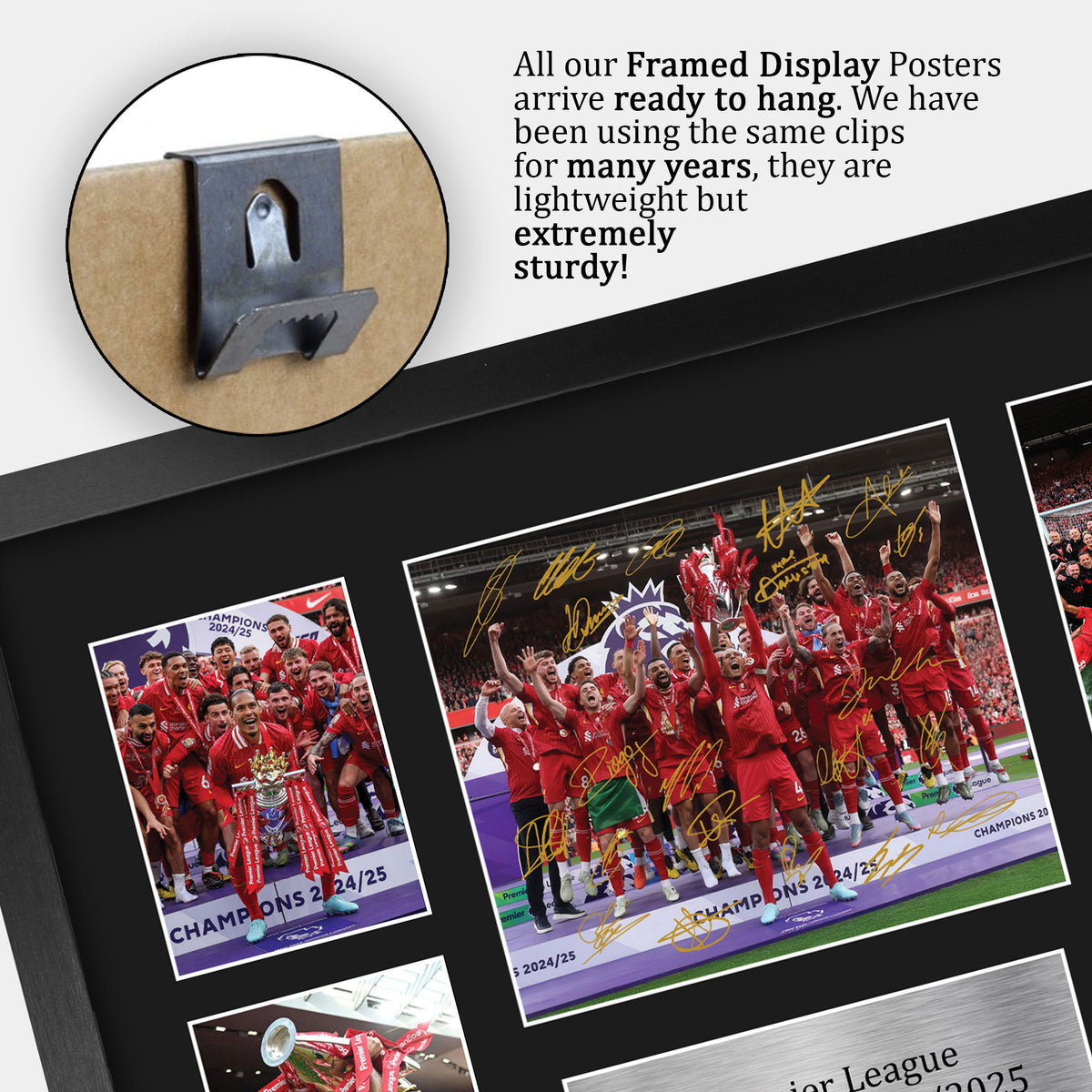 Liverpool 2025 Champions Gift Premier League Season 24-25 Winners A3 framed print, view 5