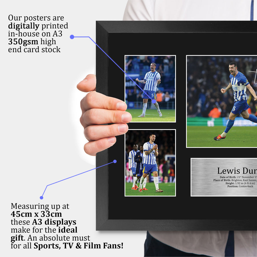 The framed print held up to show its size