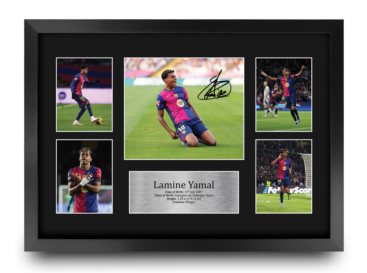 Lamine Yamal Barcelona A3 framed print