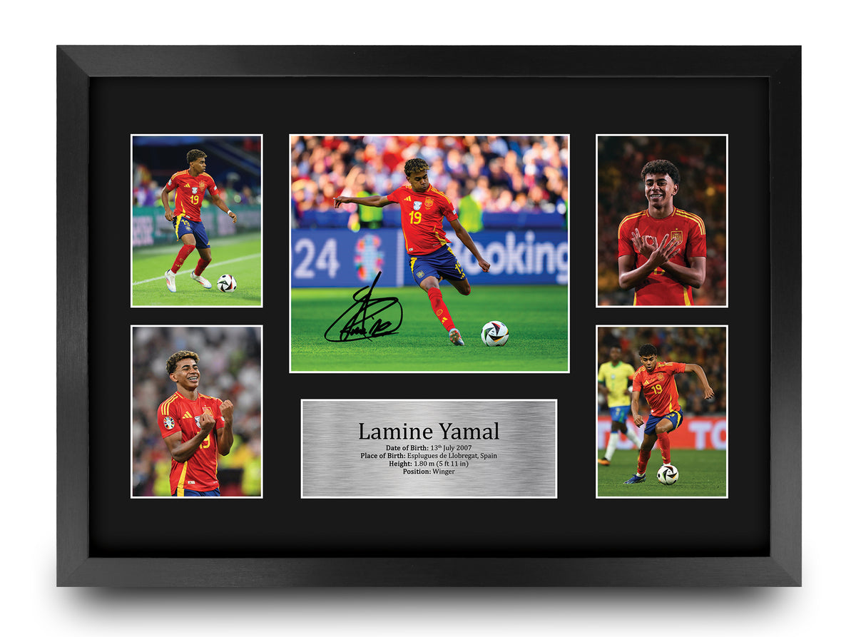 Lamine Yamal Spain A3 framed print