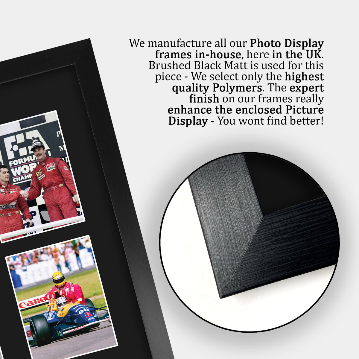 Nigel Mansell & Ayrton Senna A3 framed print, view 6