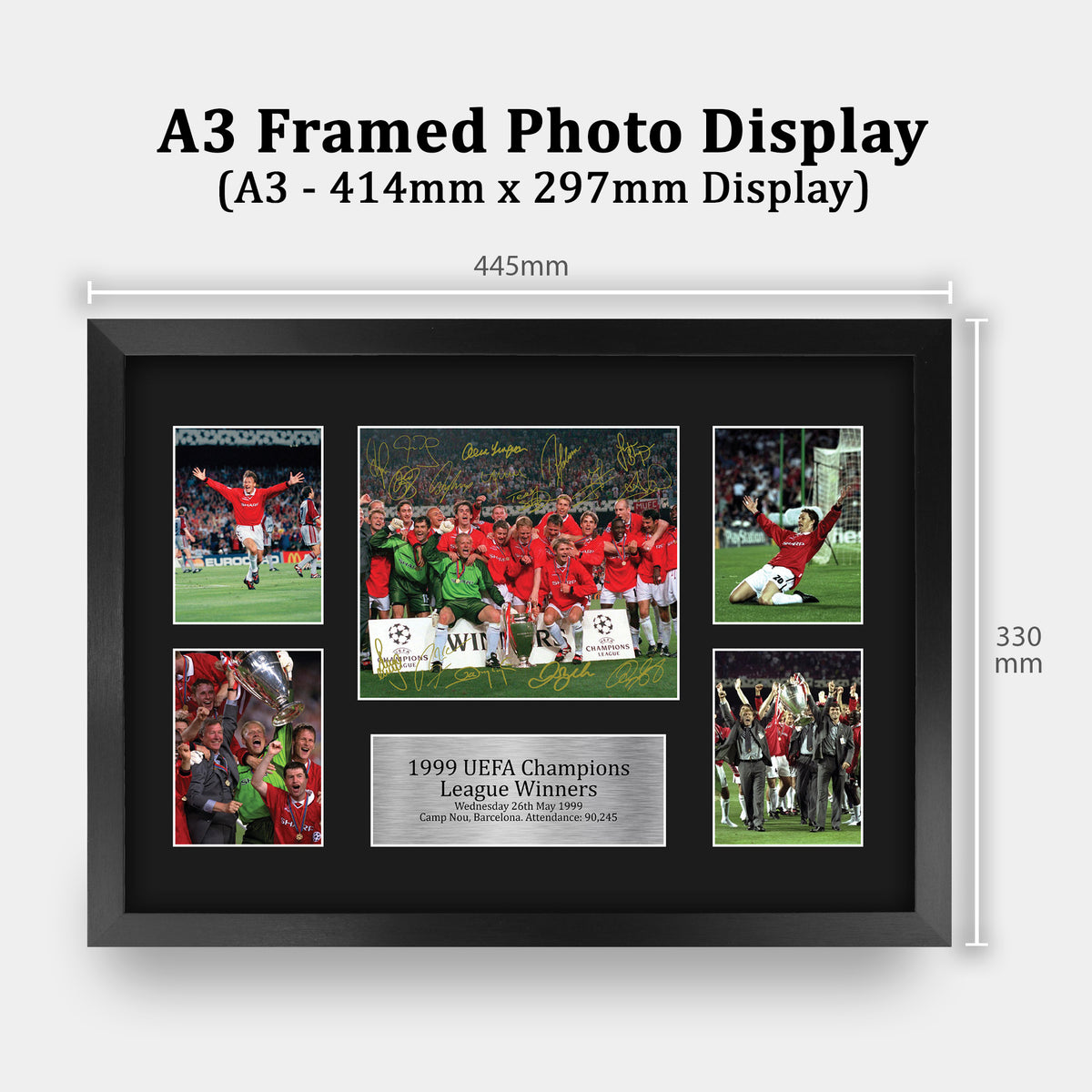 1999 UEFA Euro Cup Winners A3 framed print, view 2