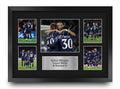 Kylian Mbappe, Lionel Messi & Neymar Jr Paris Blue and Reds A3 framed print