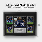 Kylian Mbappe, Lionel Messi & Neymar Jr Paris Blue and Reds A3 framed print, view 2