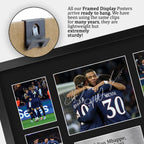 Kylian Mbappe, Lionel Messi & Neymar Jr Paris Blue and Reds A3 framed print, view 5