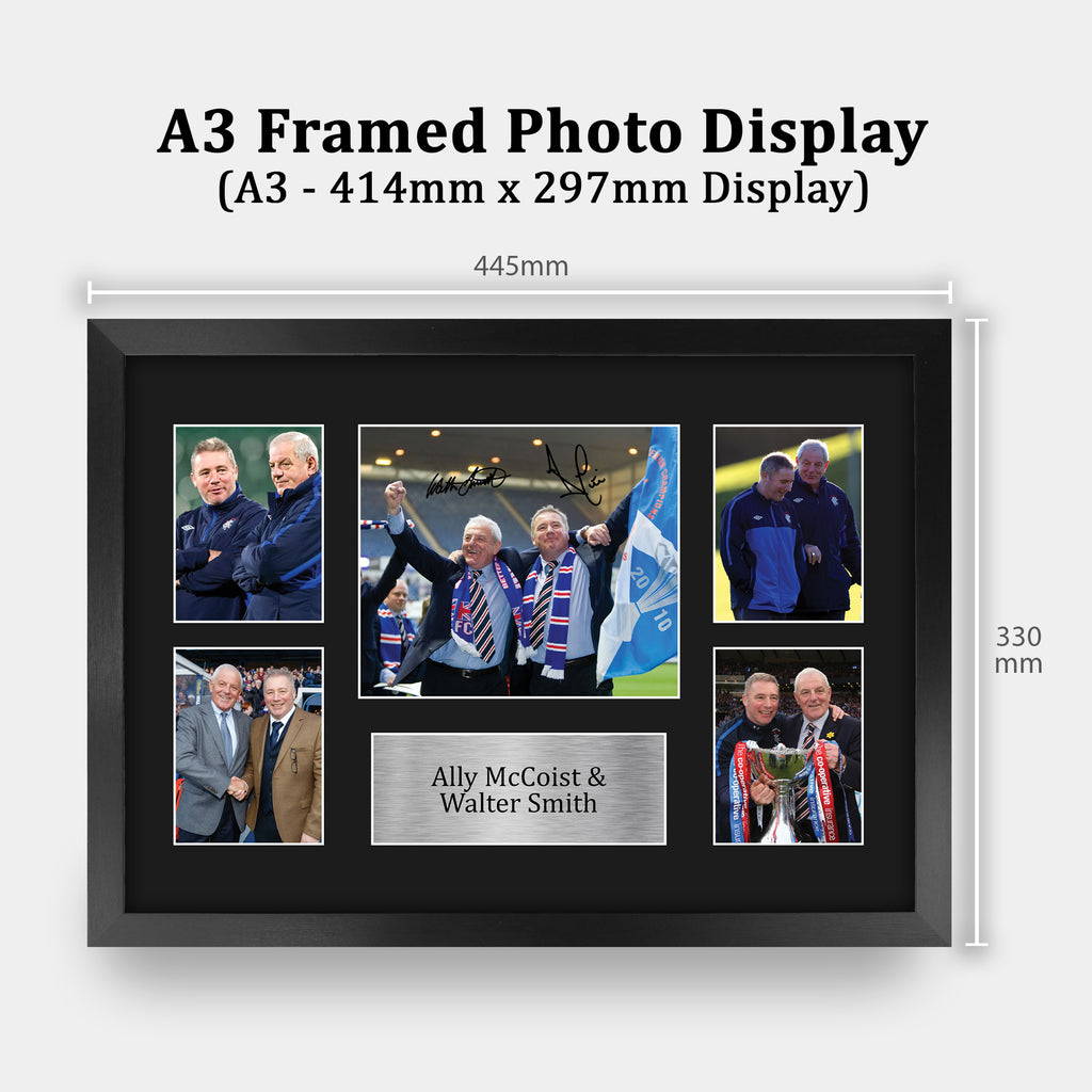 Walter Smith & Ally McCoist Rangers A3 framed print, view 2