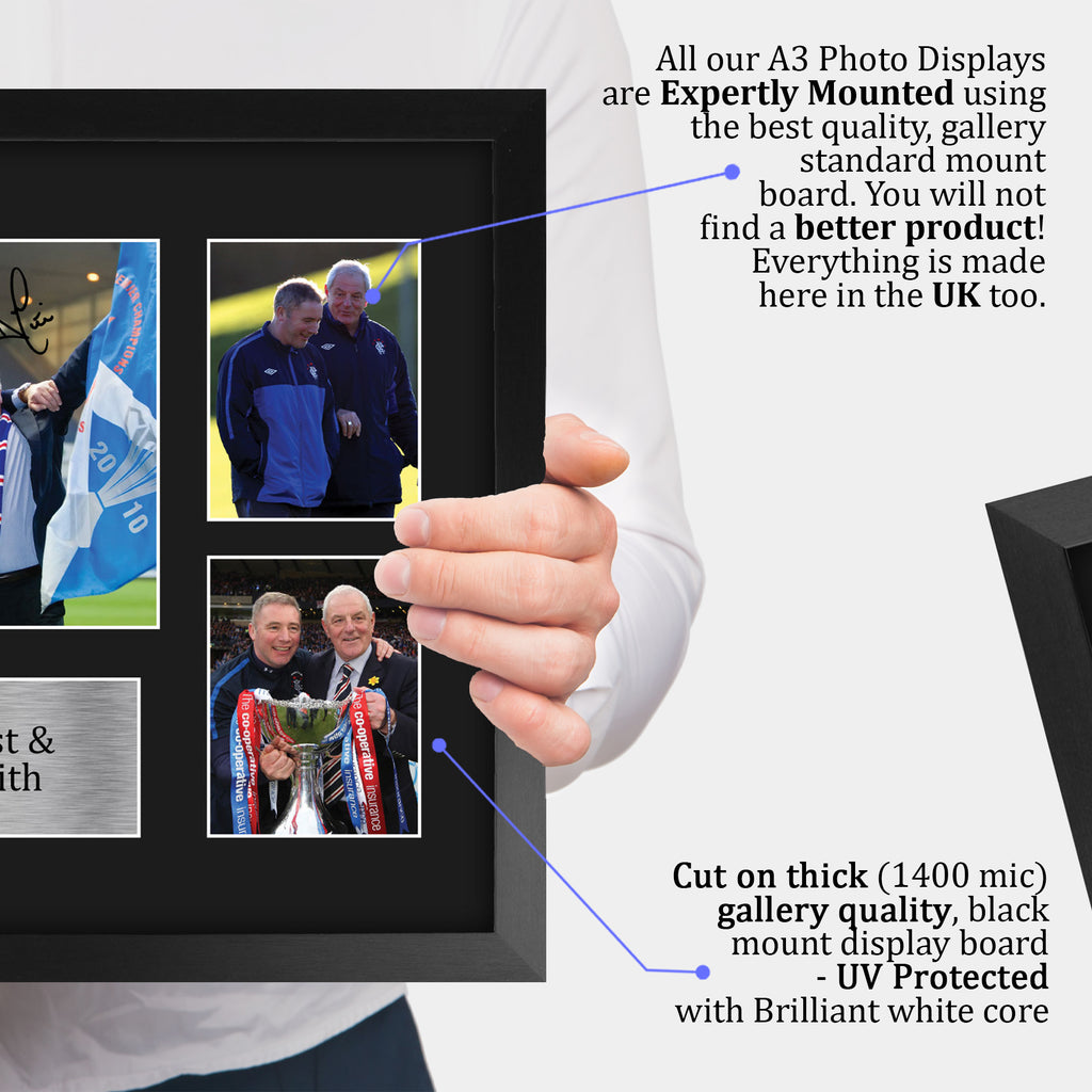 Walter Smith & Ally McCoist Rangers A3 framed print, view 4