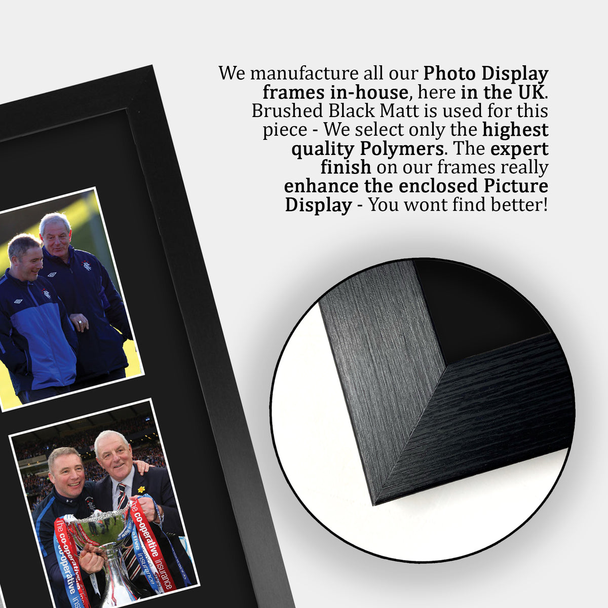 Walter Smith & Ally McCoist Rangers A3 framed print, view 6
