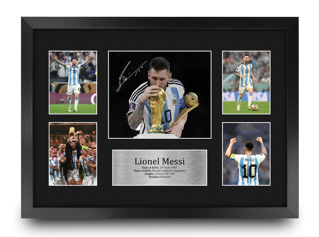 Lionel Messi Argentina A3 framed print