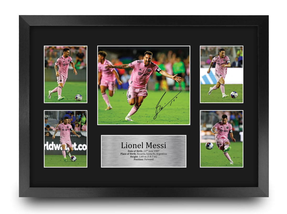 Lionel Messi Inter Miami A3 framed print