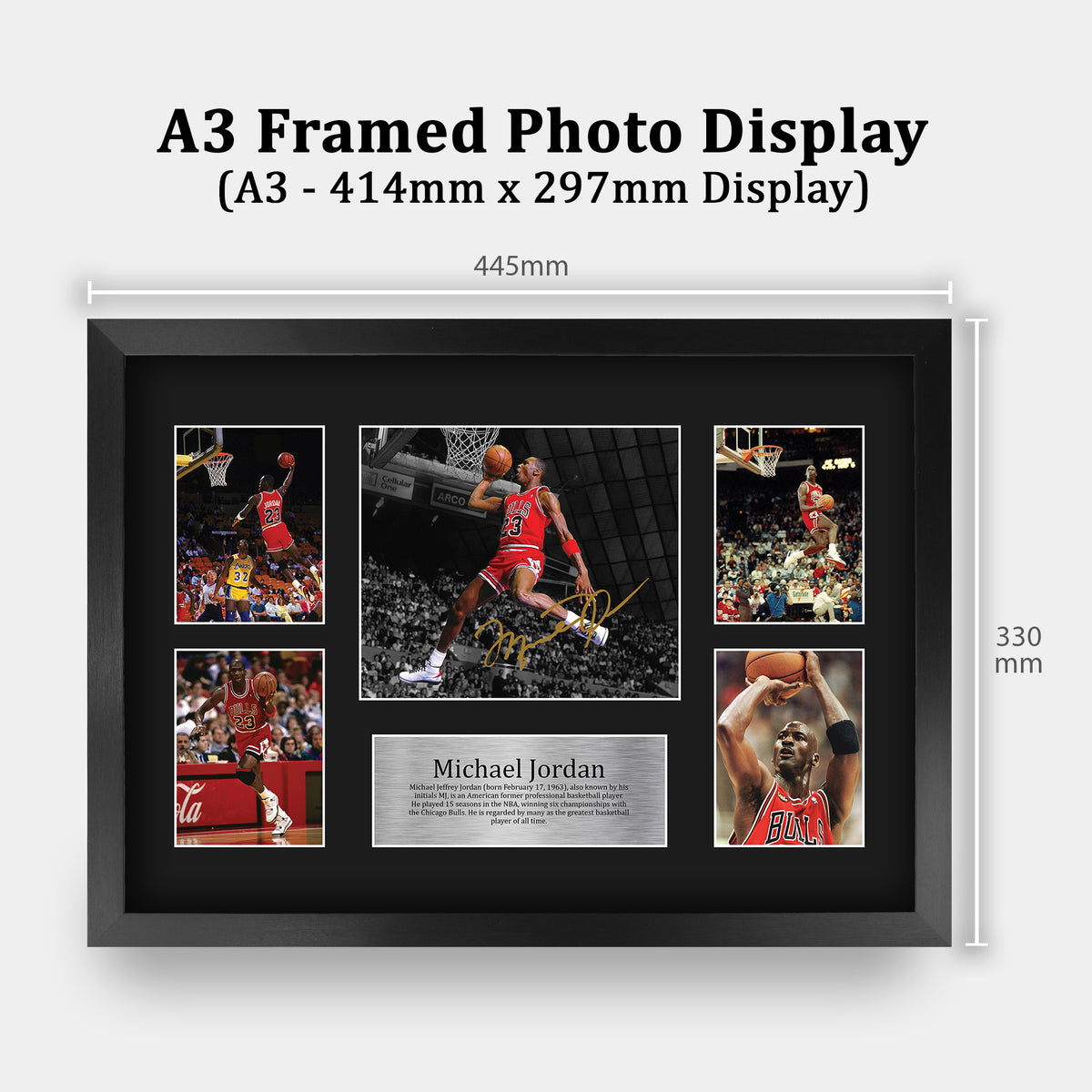 Michael Jordan Gift A3 framed print, view 2