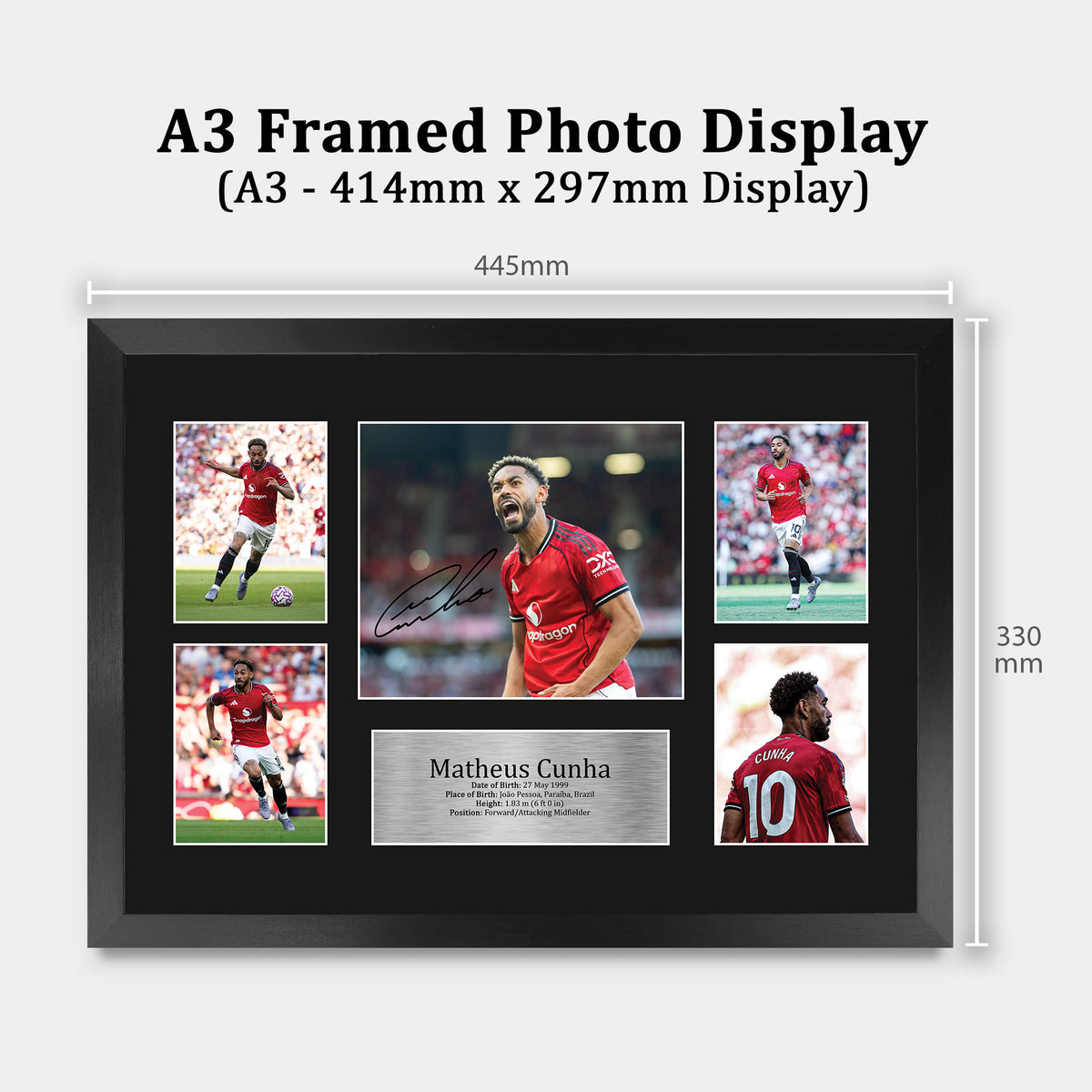 Matheus Cunha Manchester Red A3 framed print, view 2