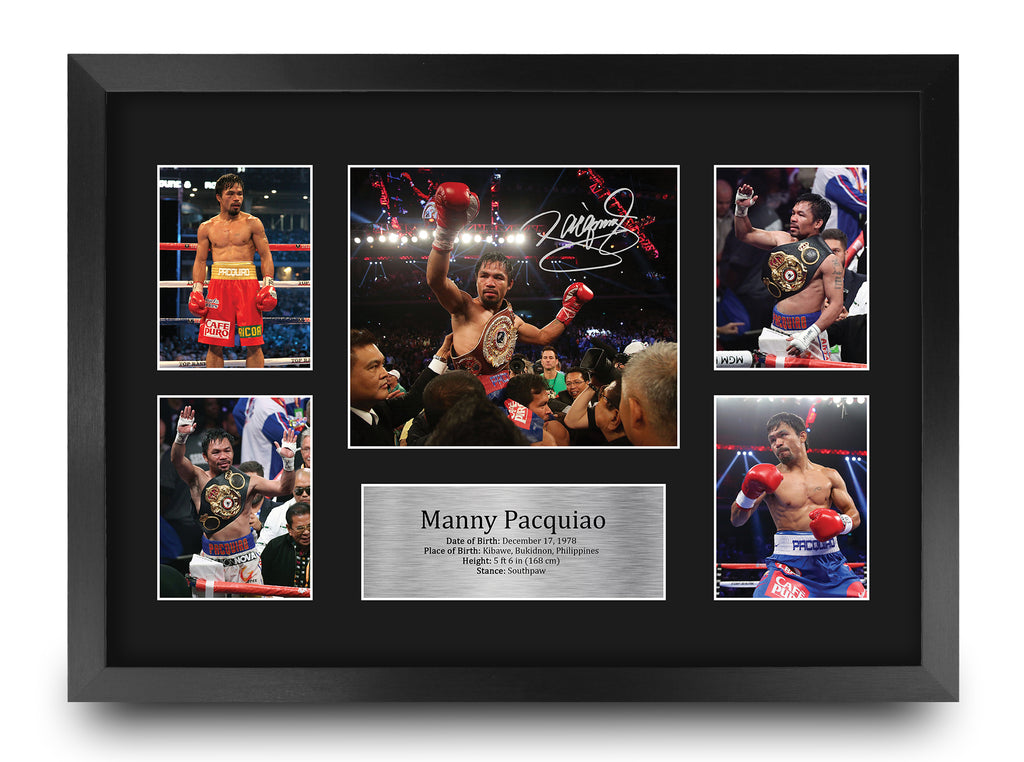 Manny Pacquiao Boxing A3 framed print