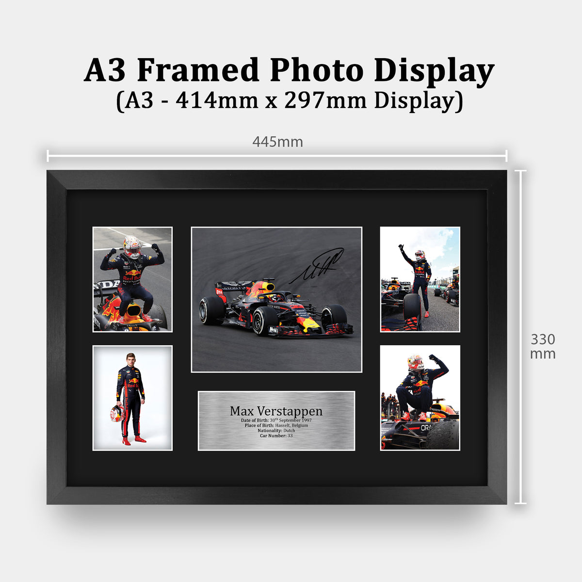 Max Verstappen Presentation A3 framed print, view 2