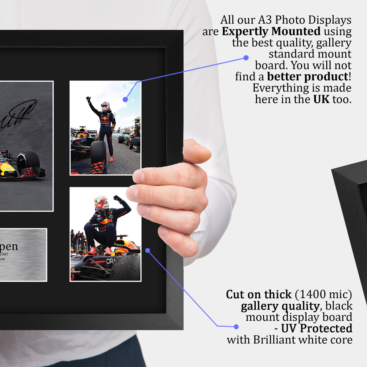 Max Verstappen Presentation A3 framed print, view 4