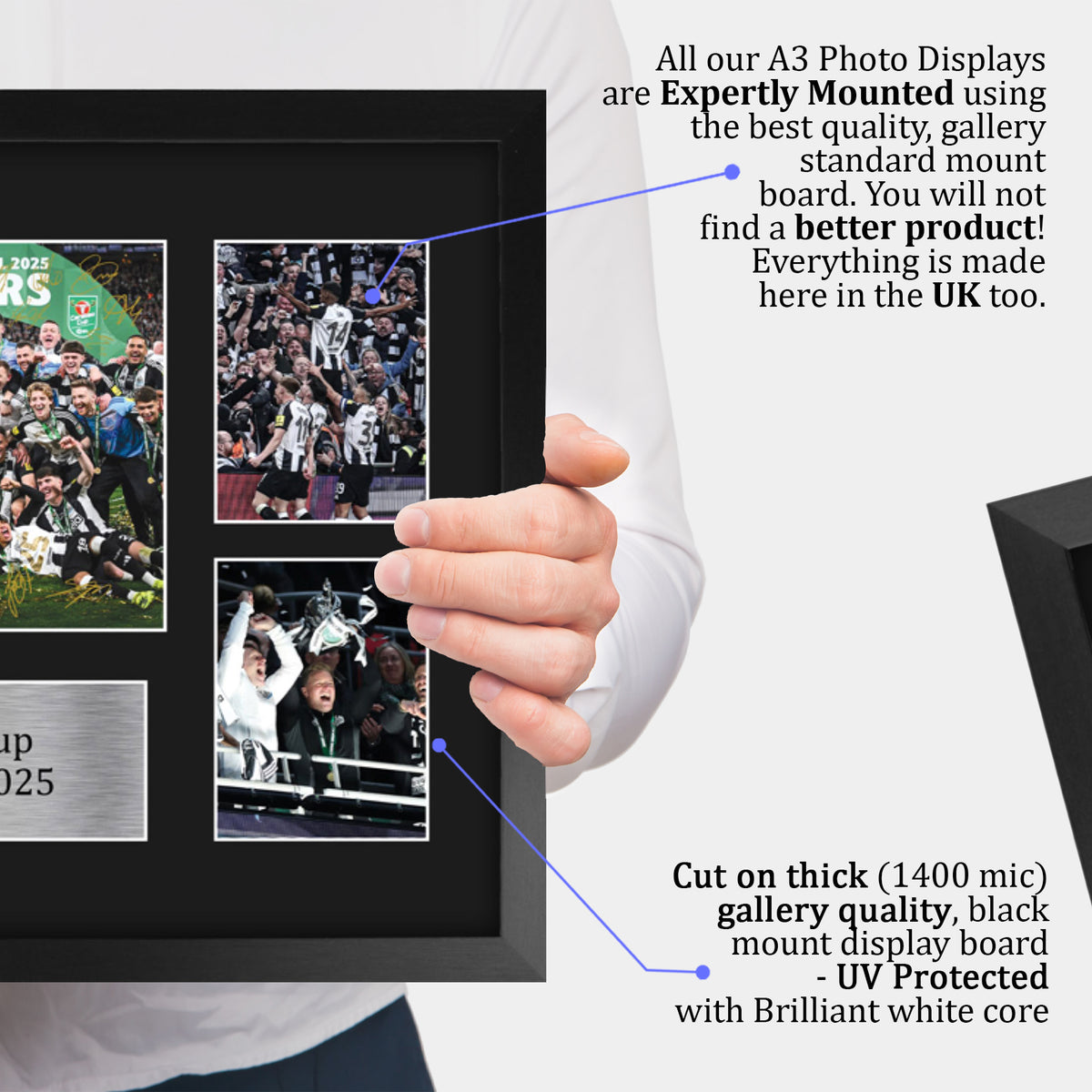 Magpies Caraboa Cup Winners 2025 A3 framed print, view 4