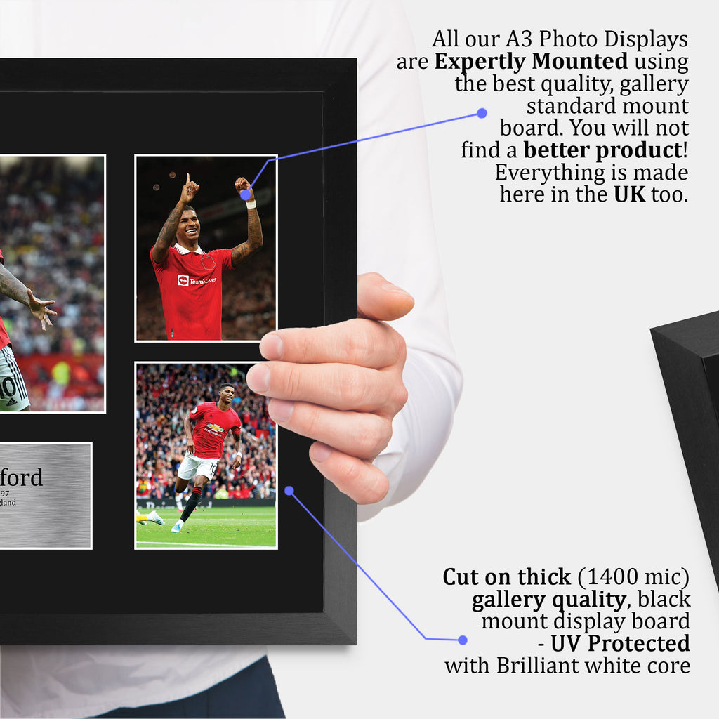 Marcus Rashford A3 framed print, view 4