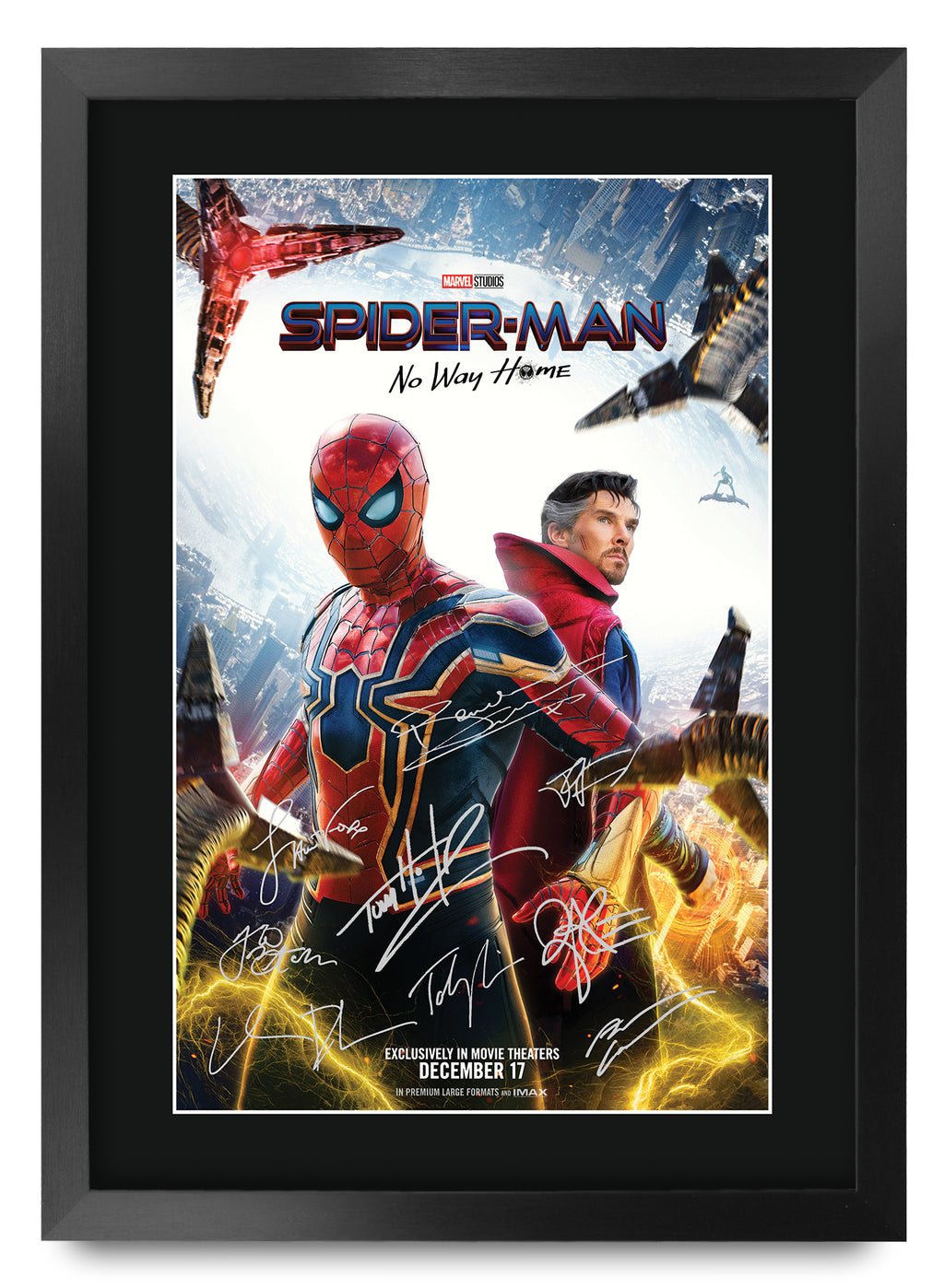 Spider-Man: No Way Home Movie Poster Tom Holland A3 framed print