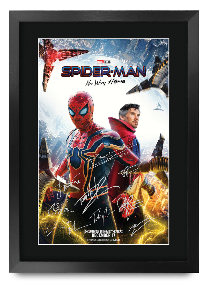 Spider-Man: No Way Home Movie Poster Tom Holland A3 Framed Print