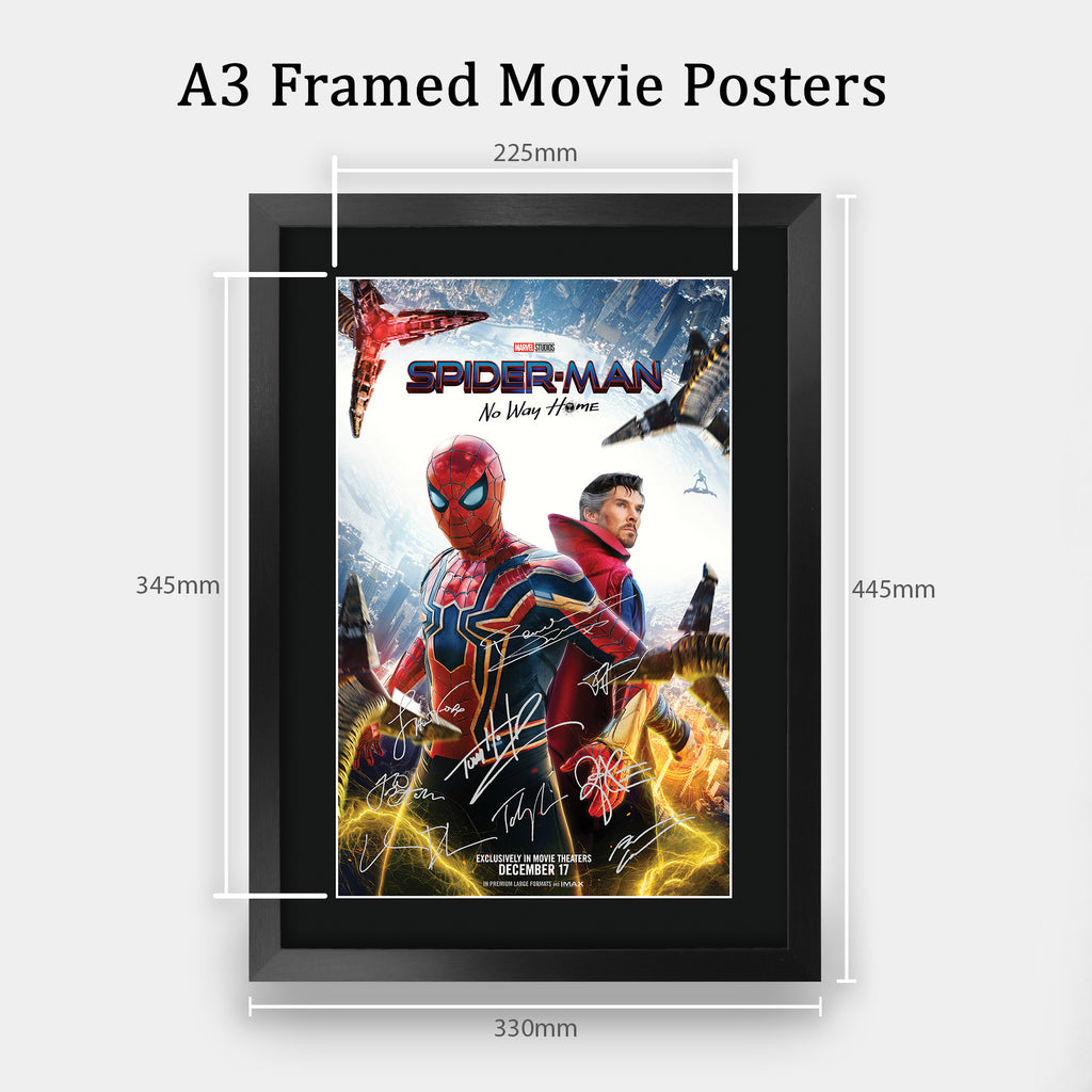 Spider-Man: No Way Home Movie Poster Tom Holland A3 framed print, view 2