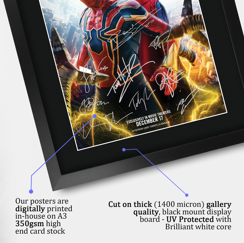 Spider-Man: No Way Home Movie Poster Tom Holland A3 framed print, view 4