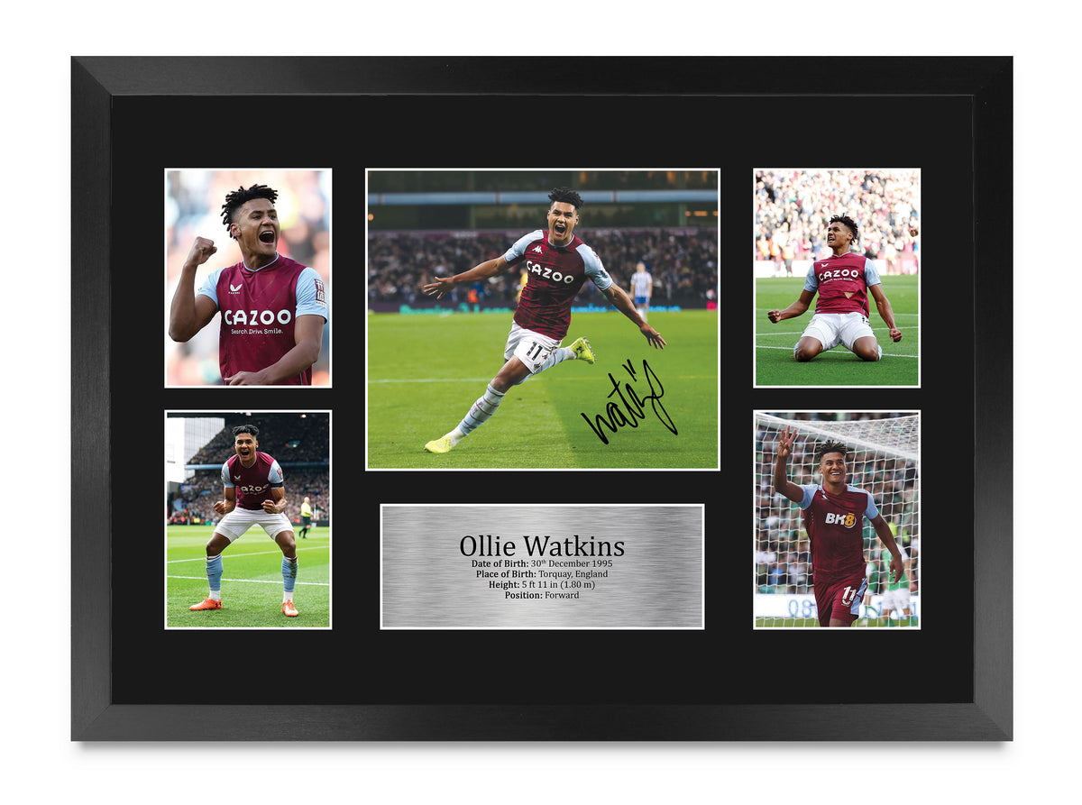 Ollie Watkins Villans A3 framed print