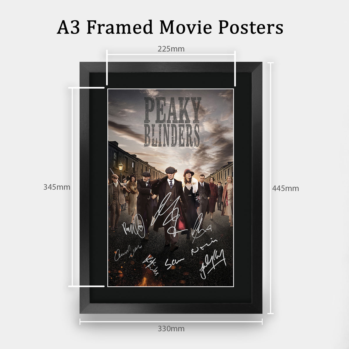 Peaky Blinders TV Series Poster The Cast A3 framed print, view 2