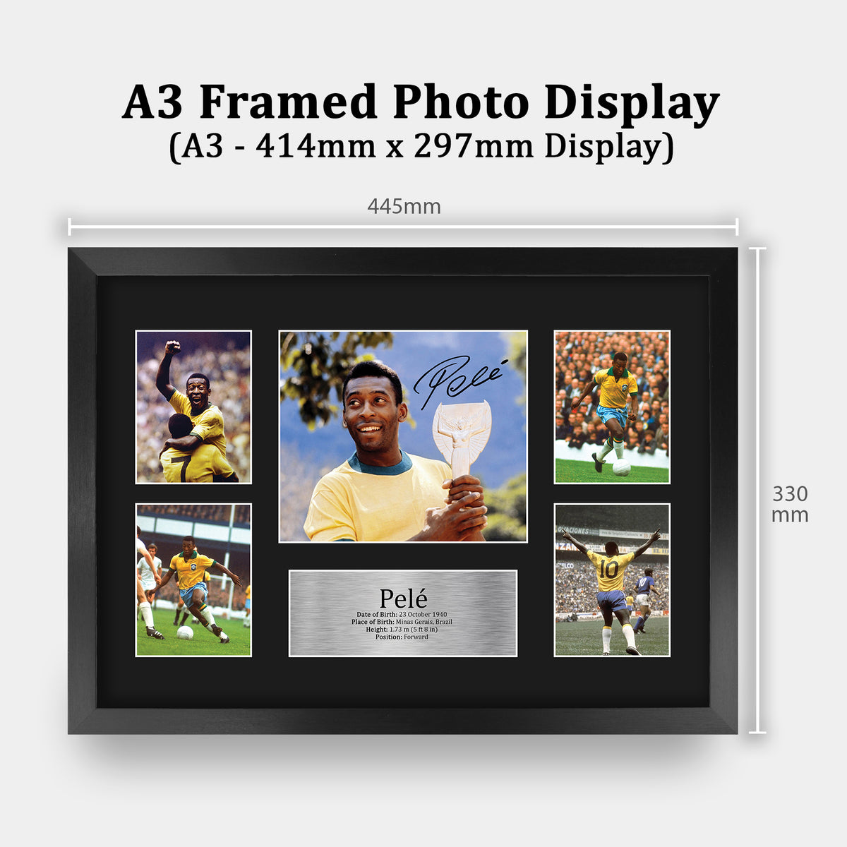 Pele Brazil A3 framed print, view 2