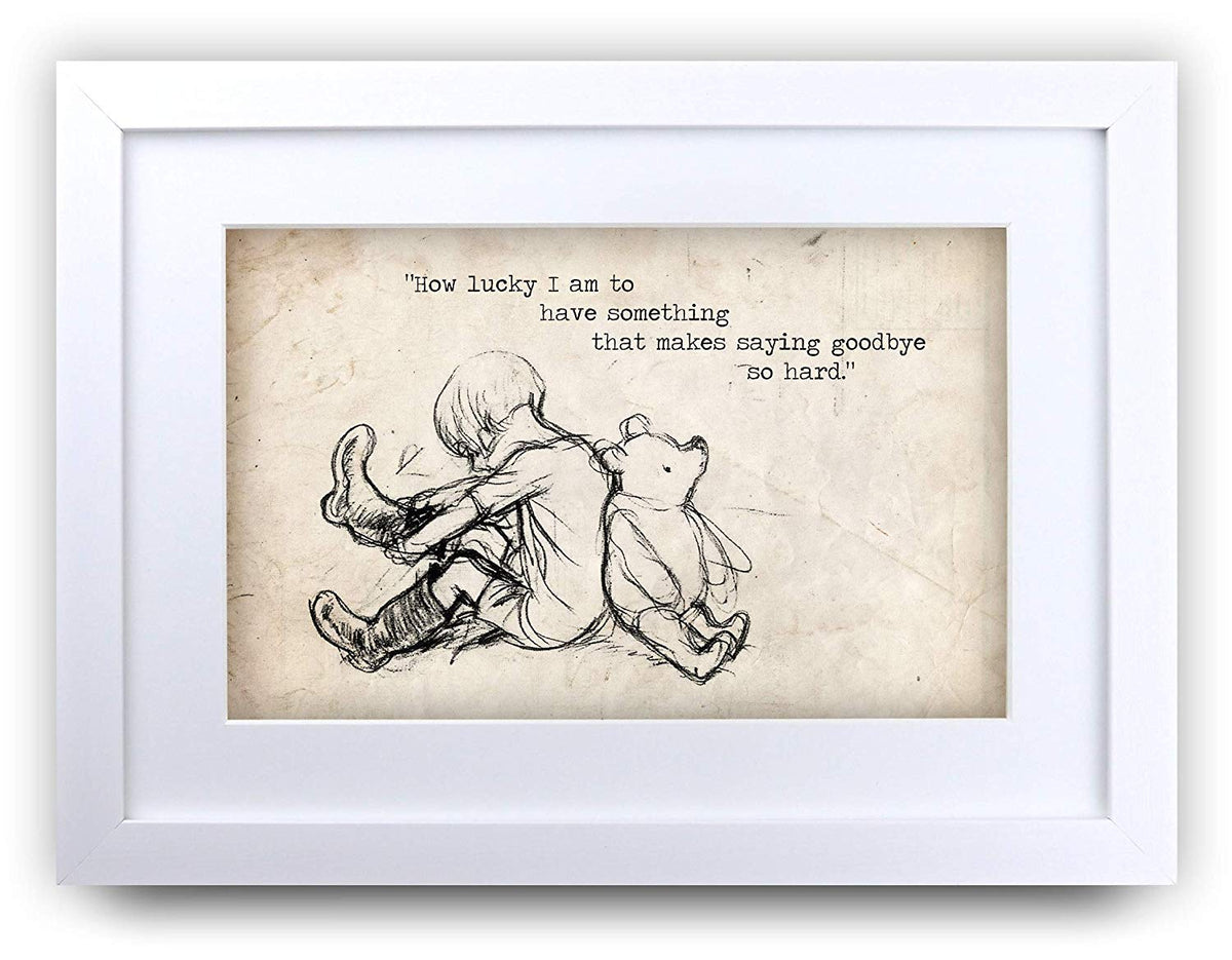 Winnie the Pooh How Lucky A3 framed print