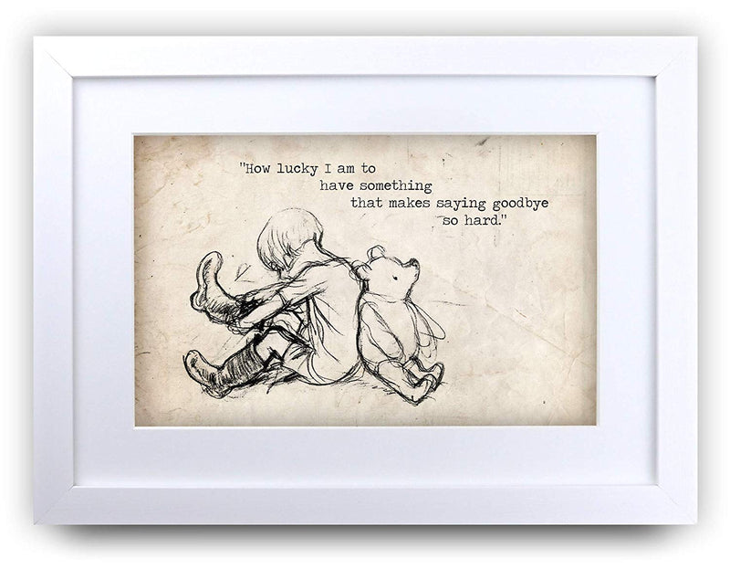 Winnie the Pooh How Lucky A3 Framed Print