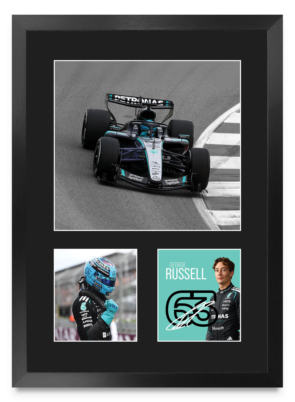 George Russell Mercedes A3 framed print