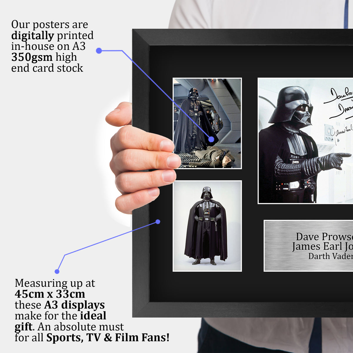 Dave Prowse & James Earl Jones A3 framed print, view 3