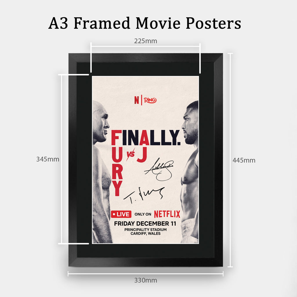 Anthony Joshua vs Tyson Fury A3 framed print, view 2