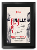 Anthony Joshua vs Tyson Fury A3 framed print