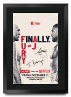 Anthony Joshua vs Tyson Fury A3 framed print