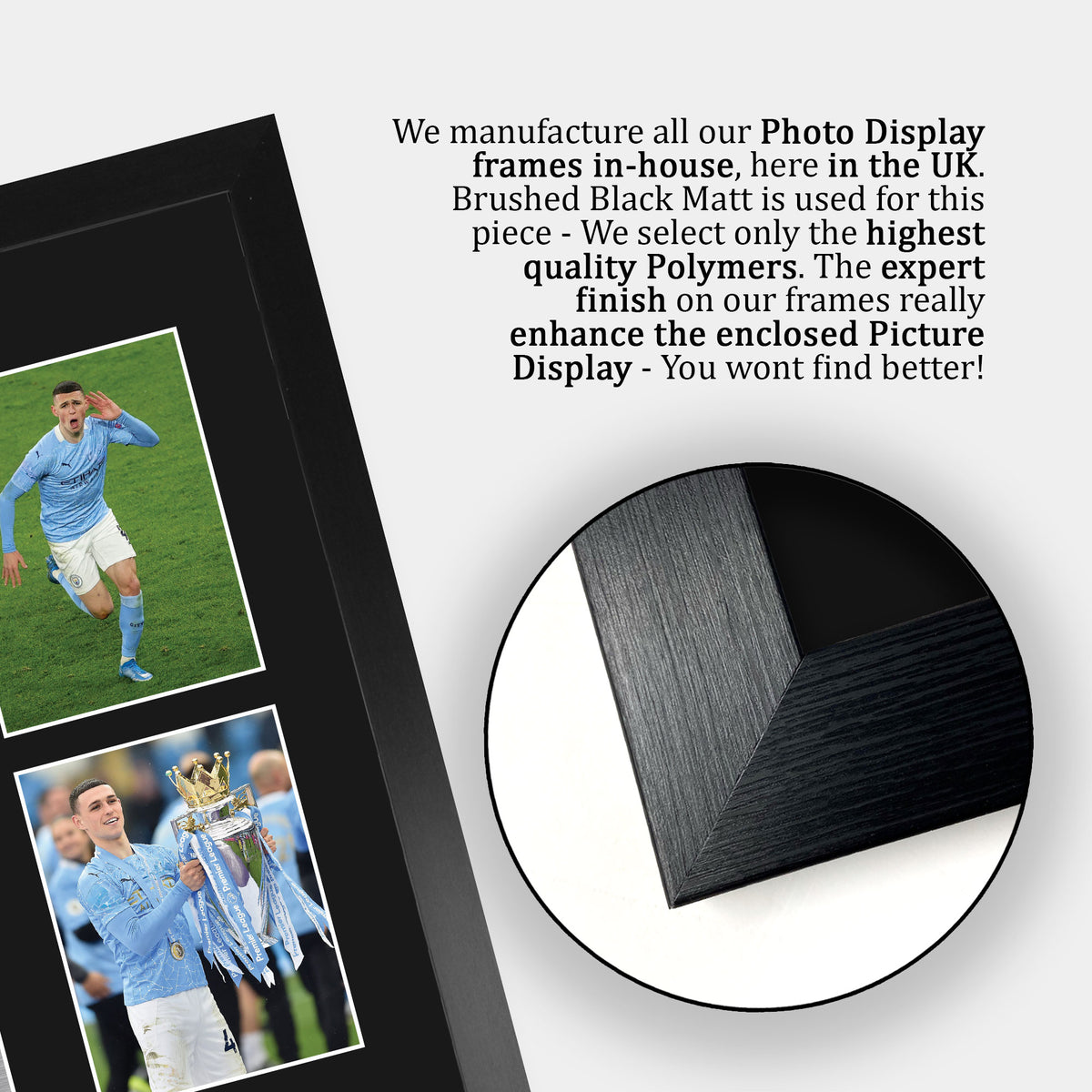 Phil Foden Manchester City A3 framed print, view 6