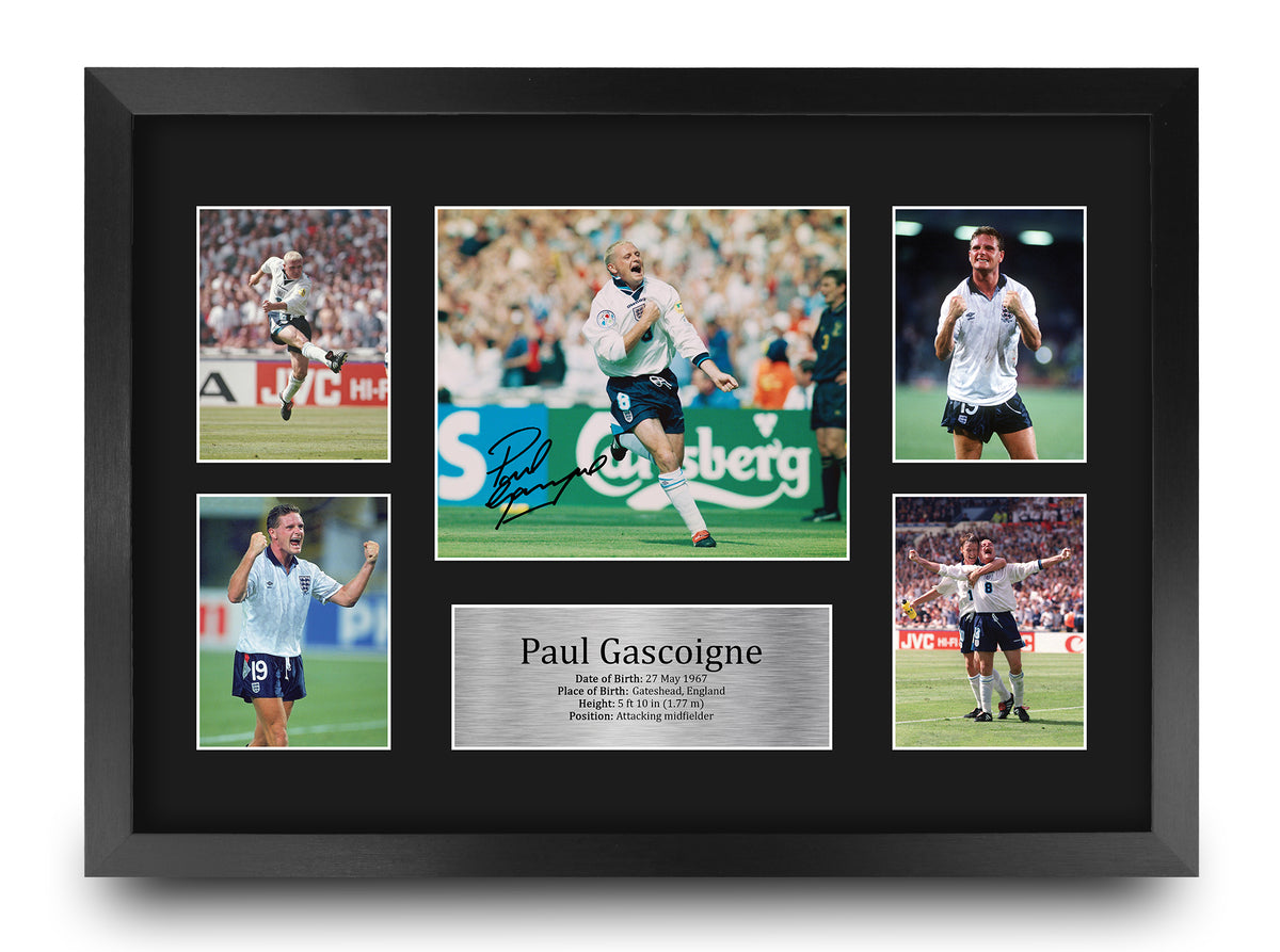 Paul Gascoigne Gazza A3 framed print
