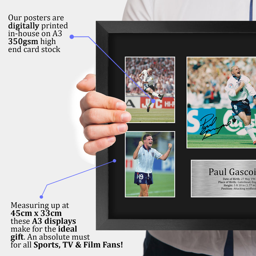 The framed print held up to show its size