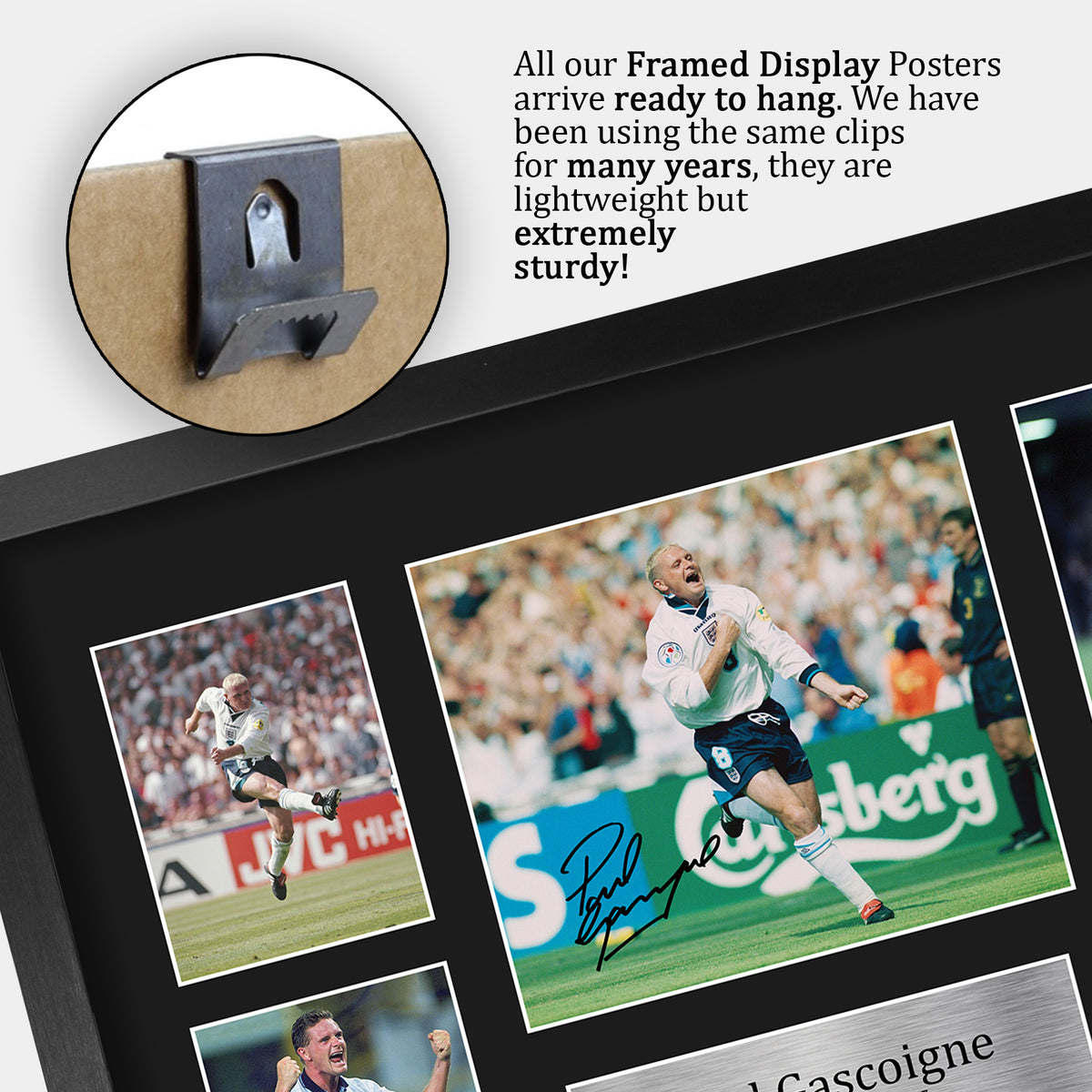 Paul Gascoigne Gazza A3 framed print, view 5