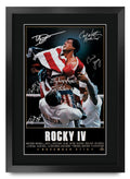 Rocky IV The Cast Rocky 4 Sylvester Stallone Dolph Lundgren Carl Weathers A3 framed print